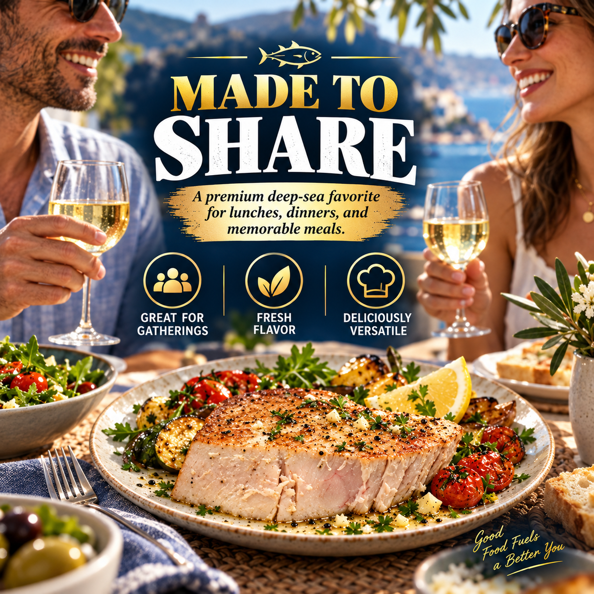 🐟Premium Deep Sea Tuna Chunks-🥩Supports Heart Health Management & Blood Sugar Balance-XA