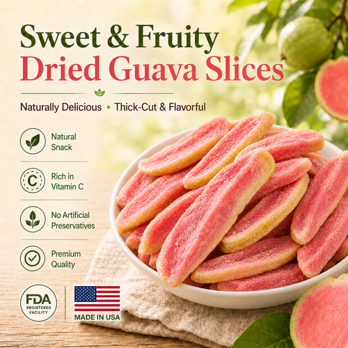 🎗️💐Say goodbye to sugar spikes! Satisfy your cravings with ourfiber-rich Red Guava slices-QZE