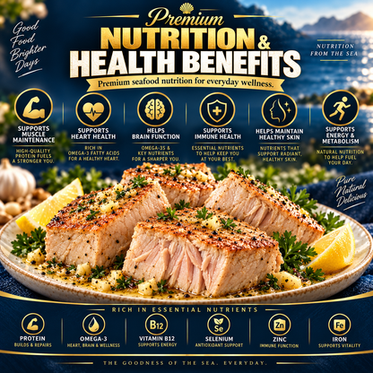 🐟Premium Deep Sea Tuna Chunks-🥩Supports Heart Health Management & Blood Sugar Balance-XA