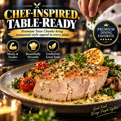 🐟Premium Deep Sea Tuna Chunks-🥩Supports Heart Health Management & Blood Sugar Balance-XA