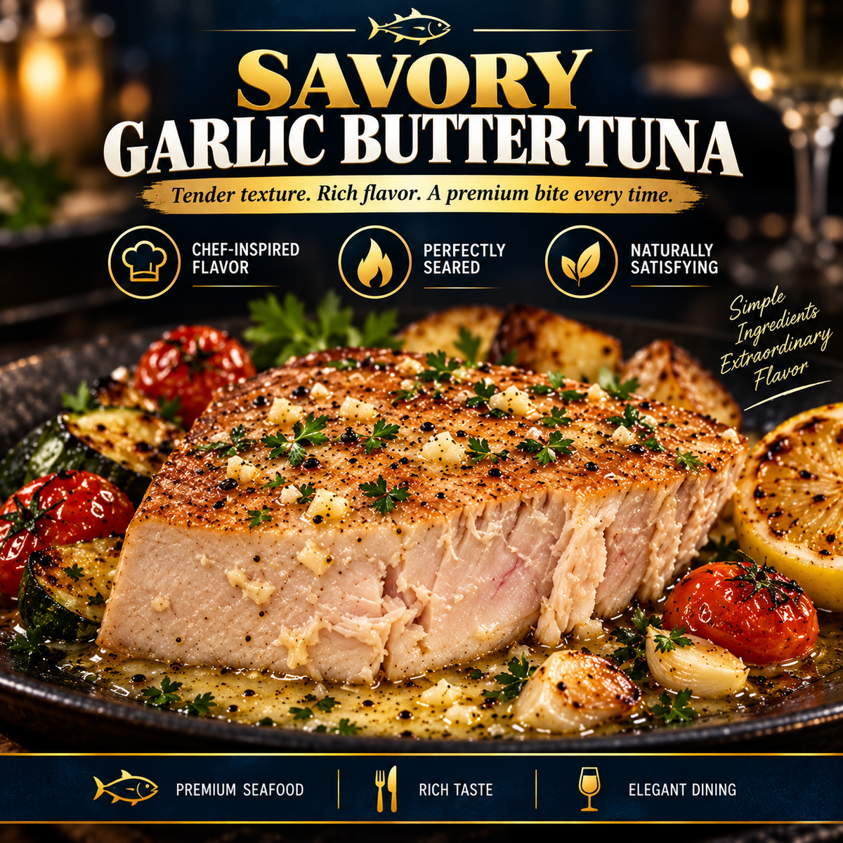 🐟Premium Deep Sea Tuna Chunks-🥩Supports Heart Health Management & Blood Sugar Balance-XA