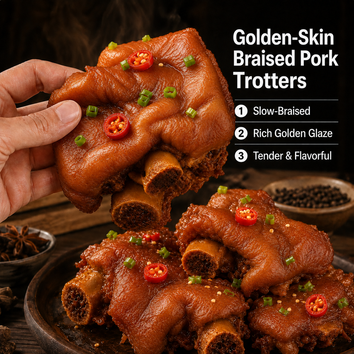 🥇Control Cravings Without Giving Up Real Food ✨Premium Mangalica Caramelized Braised Pork Trotters 🐷- XA