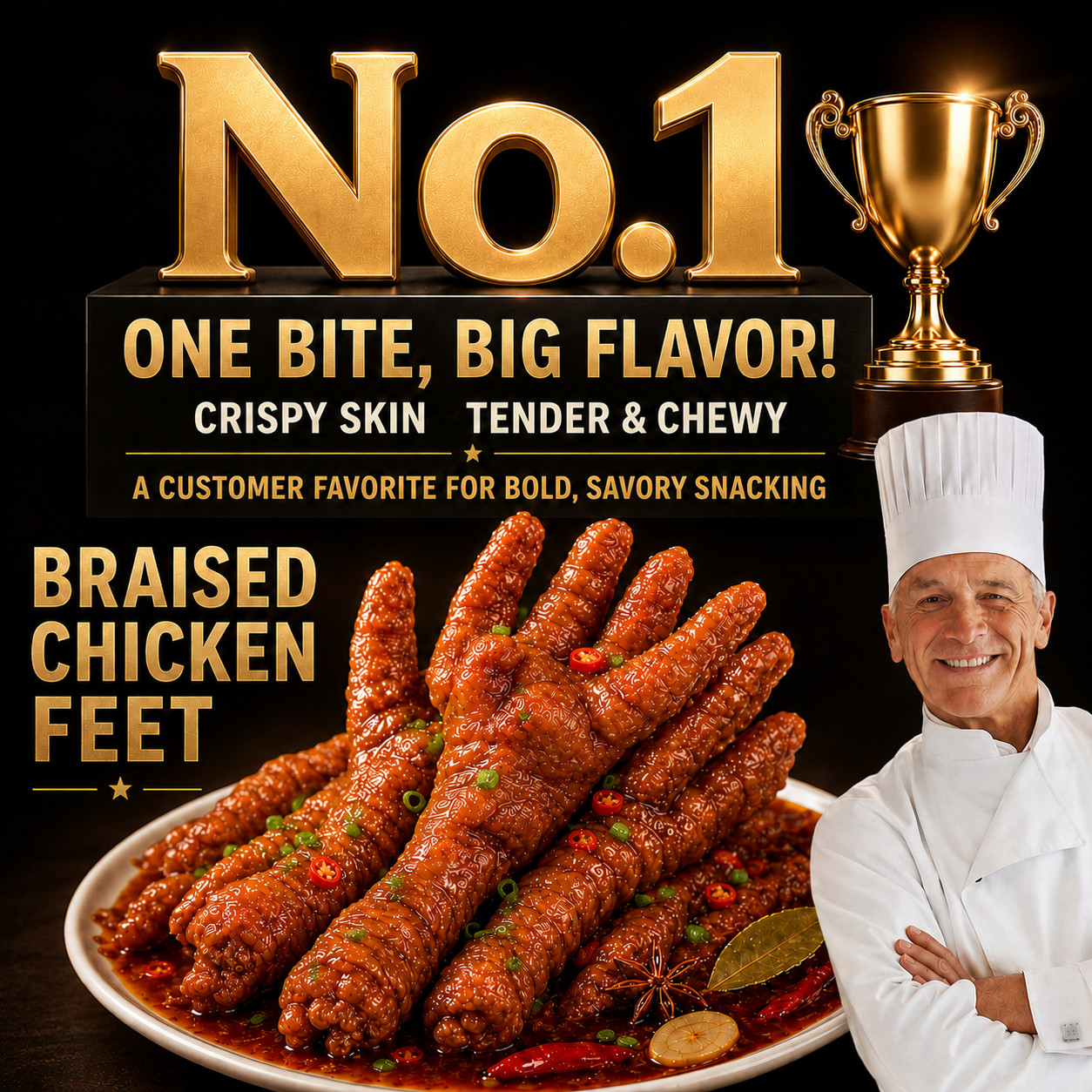 🚂American Bresse Chicken Feet — A Delicious Low-Carb Protein Snack to Support Your Weight Loss Journey-H1