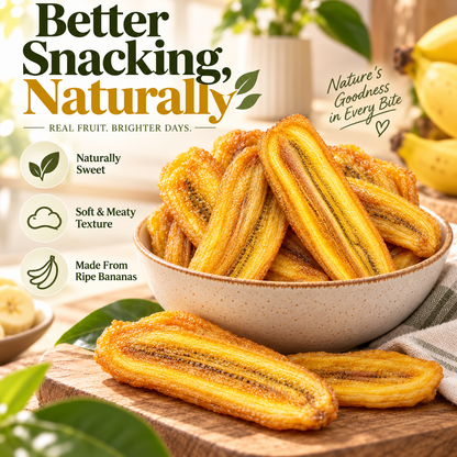 🍌Premium Golden Dried Bananas-💯A Clean Tropical Snack for Active Living-Amy